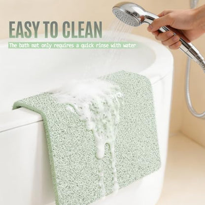 17 * 24in Shower Mat Bathtub Mat Non Slip | Bathmats Non Slip, Quick Drying Foot Scrubber Loofah Mats for Inside Shower, Tub, Bathroom, Home, Mint Green - color: Mint Green, size: 24" x 17" (Rectangular)