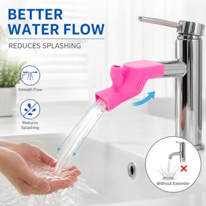 4Pcs Faucet Water Tap Extender, Multicolor Sink Spout Extension for Bathroom and Kitchen