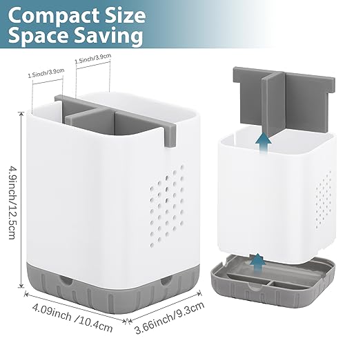 Boperzi Toothbrush Holders for Bathrooms, Detachable Electric Toothbrush Holder, Kids Toothbrush Holder Drainage, 3 slot Toothbrush and Toothpaste Holder Storage Caddy, Toothbrush Organizer White/Grey - color: Plastic White&gray