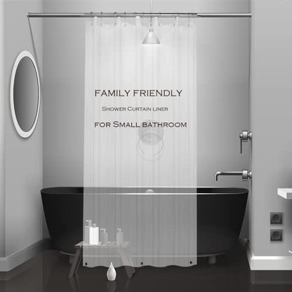 Small Clear Plastic Shower Curtain Liner, 36x72 Inch Thin Lightweight Transparent Plastic Bathroom Shower Showroom Inner Curtain with Rustproof Metal Grommet Holes, Weighted Magnets - color: A01-clear, size: 36"W x 72"L (Pack of 1)