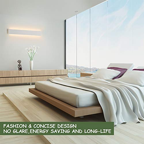 Aipsun 30W/32.6 inch Modern LED Vanity Light for Bathroom Light Fixture Up and Down Wall Light(Warm White 3000K) - color: White, size: 32.6 inch, style: 3000K