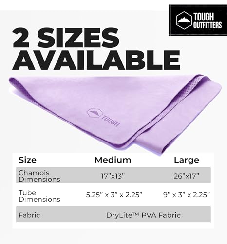 Tough Outfitters Quick Dry Towel - Travel Towel Fast Drying Lightweight - Compact Microfiber Towels for Body Camping Swim Beach Camp Backpacking - Quick Dry for Swimmers - color: Large - 26" X 17" - Purple
