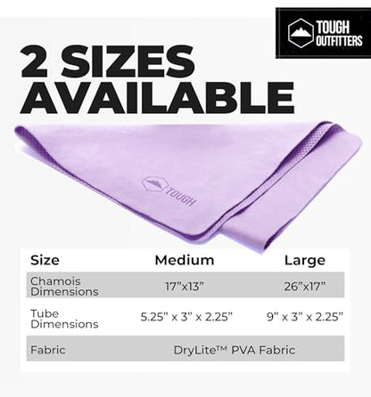 Tough Outfitters Quick Dry Towel - Travel Towel Fast Drying Lightweight - Compact Microfiber Towels for Body Camping Swim Beach Camp Backpacking - Quick Dry for Swimmers - color: Large - 26" X 17" - Purple