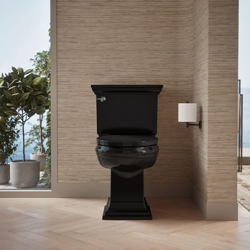 Kohler K-26801-7 Impro ReadyLatch Quiet Close Elongated Toilet Seat, Black - color: Black/Black, size: Elongated