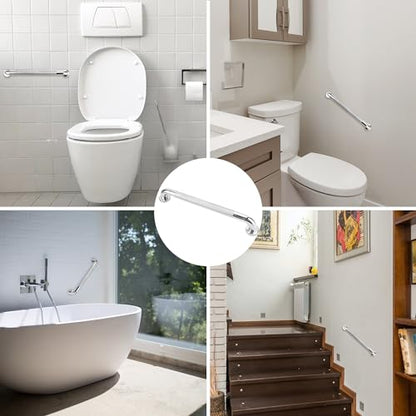 2 Pack 20 Inch Anti Slip Shower Grab Bar, 304 Stainless Steel 1.25" Diameter Anti-Slip Handicap Grab Bar, Satin Brushed Nickel Knurled - size: 20 Inch