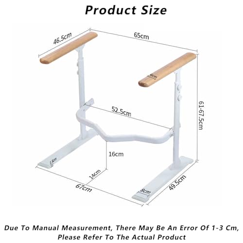 Toilet Safety Rails,Toilet Assistance Handles Safety Frames,Free Standing Adjustable Height Width Toilet Safety Frame Portable and Space-Saving