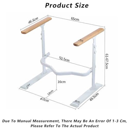 Toilet Safety Rails,Toilet Assistance Handles Safety Frames,Free Standing Adjustable Height Width Toilet Safety Frame Portable and Space-Saving