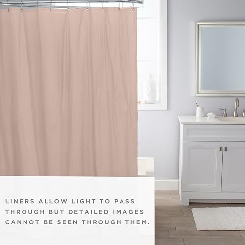 Bath Bliss 2 Pack PVC Heavy Weight Shower Curtain Liner | 4G | 70" x 72" | Rust Resistant Copper Grommets | Magnetic Hem | Taupe - color: Taupe