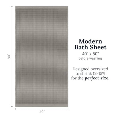 GILDEN TREE Waffle Bath Sheet Quick Dry Towel, Thin Luxury Bath Towels, Bath Sheets 40x80 Large Bath Towels, Modern Style (Pewter) - color: Pewter, size: Bath Sheet (40" x 80")