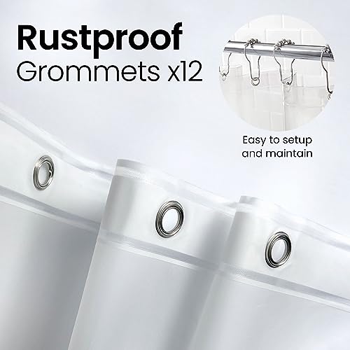 LiBa Shower Curtain PEVA 8G, 72x72 Inch Clear 2-Pack | Non-Toxic PEVA shower liner, waterproof plastic shower curtain, rust-proof grommets, weighted magnets, bathroom accessories - color: 8g Peva - Clear, size: 72"W x 72"L (Pack of 2)