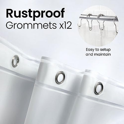 LiBa Shower Curtain PEVA 8G, 72x72 Inch Clear 2-Pack | Non-Toxic PEVA shower liner, waterproof plastic shower curtain, rust-proof grommets, weighted magnets, bathroom accessories - color: 8g Peva - Clear, size: 72"W x 72"L (Pack of 2)