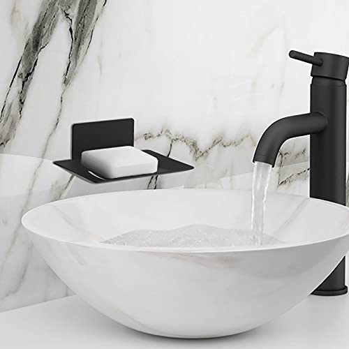 Soap Dish for Shower, 5 Slot Self-Adhesive Soap Holder for Bathroom, Wall Mounted Shower Soap Holder, Stainless Steel Soap Tray Black - color: Black 1pack