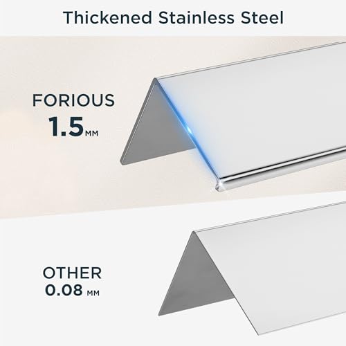 FORIOUS Toilet Paper Holder with Shelf, Commercial Toilet Paper Dispensers | Chrome | Wall Mount Bathroom Tissue Holder | SUS304 Stainless Steel Rustproof | Double Tissue Roll Holder - color: Chrome