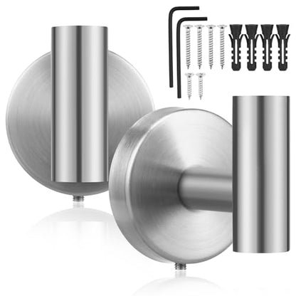 Heavy Duty Stainless Steel Coat Hooks 2pcs Wall Mounted Robe Hanger Hooks Bathroom Towel Holders for Home and Office Organization