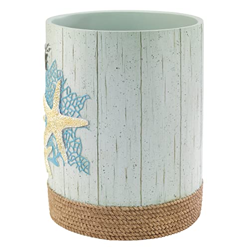 Avanti Linens - Waste Basket, Decorative Trash Can, Coastal Inspired Bathroom Decor (Beachcomber Collection) - size: Wastebasket