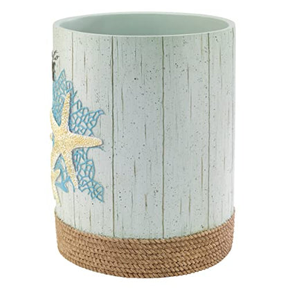 Avanti Linens - Waste Basket, Decorative Trash Can, Coastal Inspired Bathroom Decor (Beachcomber Collection) - size: Wastebasket
