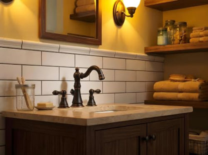 Oil Rubbed Bronze 2-Handle 8 Inch Widespread Bathroom Faucet 3 Holes,2 Pack | Derengge Traditional Widespread Sink Faucet, With Pop-Up Drain 360° Swivel Stainless Steel Spout, F-8805-ORB - color: Oil Rubbed BronzeX2