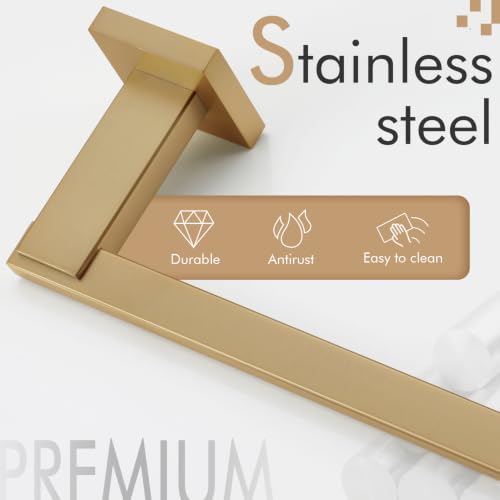 KOKOSIRI Towel Bar for Bathroom Wall Hand Towel Rack Holders Champagne Bronze Stainless Steel Heavy Duty Bathroom Organization and Storage, B3006CPG - color: Champagne Bronze