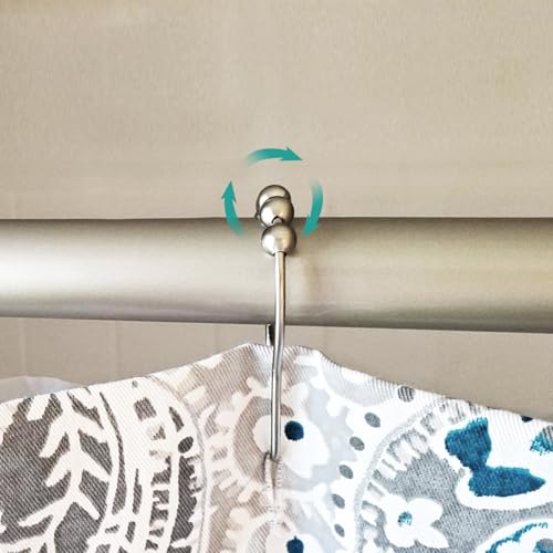 Dragon Shower Curtain Hooks Decorative Rings for Bathroom Cool Kids Bath Decor Rust-Resistant Stainless Steel Curtain Rings Pack of 12 (Silver) - size: Dragon