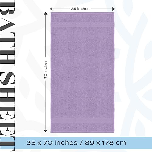 White Classic Luxury Soft Bath Sheet Towels - 650 GSM Cotton Luxury Bath Towels Extra Large 35x70 | Highly Absorbent and Quick Dry | Hotel Quality Extra Large Bath Towels Oversized, Lavender, 2 Pack - color: 16: Lavender