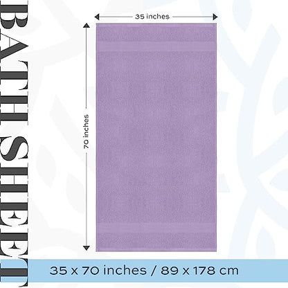 White Classic Luxury Soft Bath Sheet Towels - 650 GSM Cotton Luxury Bath Towels Extra Large 35x70 | Highly Absorbent and Quick Dry | Hotel Quality Extra Large Bath Towels Oversized, Lavender, 2 Pack - color: 16: Lavender