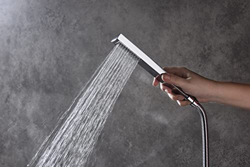 Cascada Digital 12” Wall Mounted Shower System with Single Handle & LCD Display, 3 Functions (Rainfall, Body jets & Handheld) (Polished Gold) - color: Polished Gold