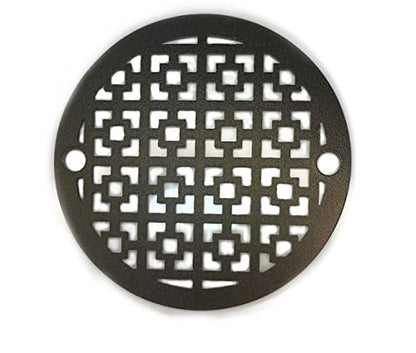 3.25" Round Shower Drain Cover – Geometric Squares No.1 | Premium Replacement for Oatey & Sioux Chief | Modern Stainless Steel Bathroom Upgrade