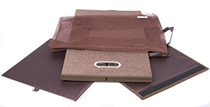 BirdRock Home Single Laundry Hamper with Lid and Removable Liner | Linen | Easily Transport Laundry | Foldable Hamper | Cut Out Handles - color: Brown, style: Single