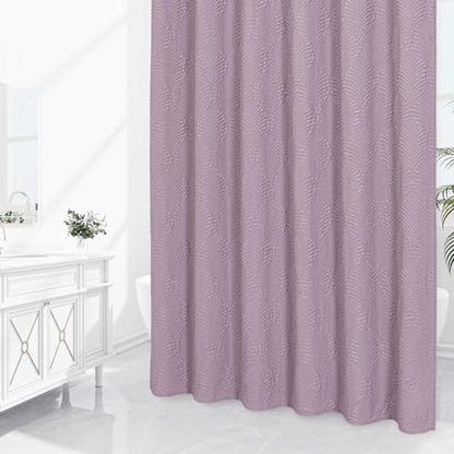 72x84 Extra Long Shower Curtain, Lavender 3D Embossed Half Bath Curtain - color: Lavender, size: 72"W x 84"L (Pack of 1)