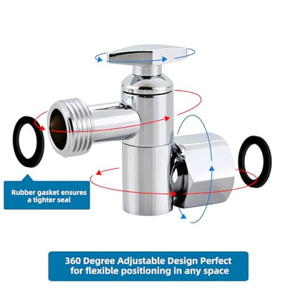 Adjustable Shower Head Extension Arm, 360° Swivel Elbow Adapter, Stainless Steel Rust-Resistant Shower Head Connector for Fixed and Rain Shower Heads (Silver) - color: Silver