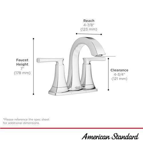 American Standard 7426201.243 Belmeade Two-Handle 4-Inch Centerset Bathroom Faucet, 1.2 GPM, Matte Black - color: Matte Black