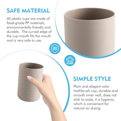 300ml Bathroom Cup, Wall Mounted Toothbrush Holders Reusable Water Cup Drinking Cups for Home Travel Bathroom Accessories (Coffee) - color: Coffee
