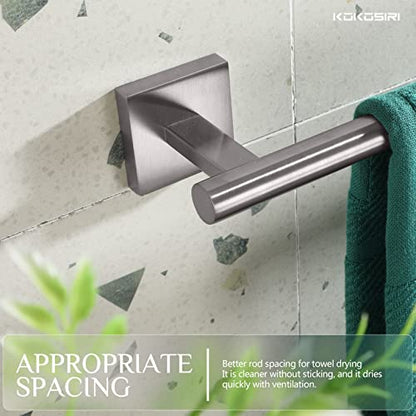 KOKOSIRI Towel Holder 12 Inch Bathroom Hand Towel Bar for Bath Kitchen Toilet Brushed Nickel Stainless Steel B4005BR-L12 - color: Brushed Nickel, size: 12-Inch