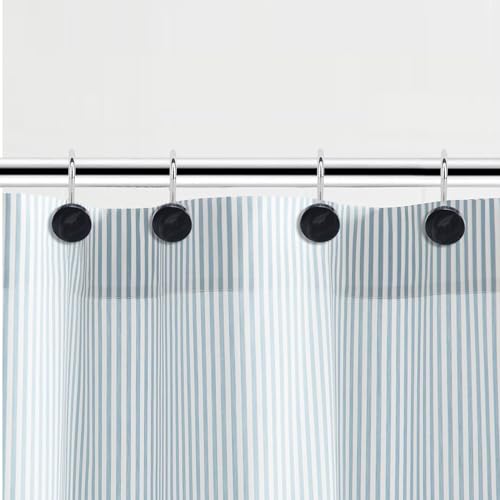 J&V TEXTILES Shower Curtain Hooks Rings, Rust Resistant Metal Double Glide Shower Hooks Rings for Bathroom Shower Rods Curtains, Set of 12 Hooks (Marble) - color: Marble