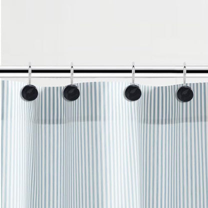 J&V TEXTILES Shower Curtain Hooks Rings, Rust Resistant Metal Double Glide Shower Hooks Rings for Bathroom Shower Rods Curtains, Set of 12 Hooks (Marble) - color: Marble