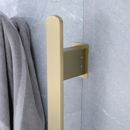 Bathroom Heated Towel Rack, Brushed Gold Towel Warmer, 2Bars, 110V | Smart Touch Control, Wall Mounted, Concealed Hardwired, Stainless Steel, Dry Towels in Modern Bathrooms, Space-Saving Design - color: Brushed Gold-2 Bars
