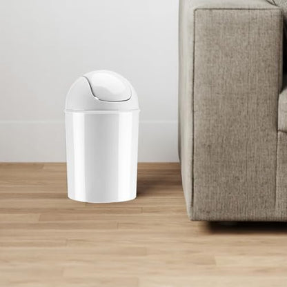 Umbra Mini 1-1/2-Gallon Swing-Top Waste Can, White - color: White