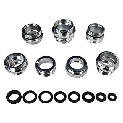 7pcs Faucet Adapter Kit With Male Junior Adapter Female 3/4”-27T