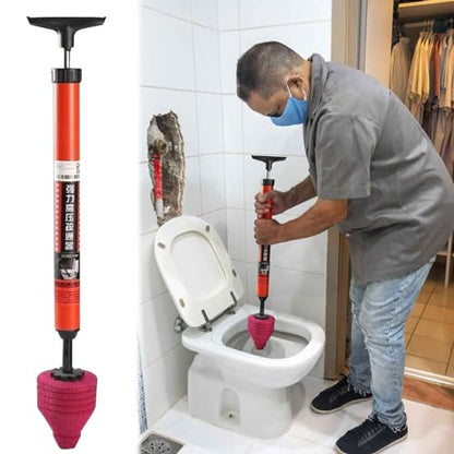 High Pressure Toilet Unblock a Shot, 2025 Upgrade Toilet Plunger Kit, High Pressure Shot Toilet Pipe Plunger Air Drain Clog Remover Tool for Bathroom Kitchen (2 PCS) - color: 2 PCS