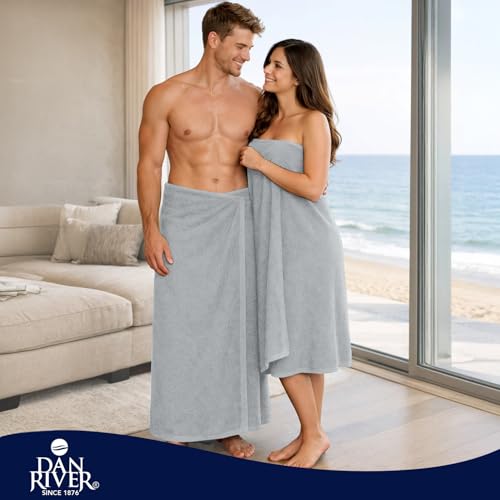 DAN RIVER Pack of 1 Bath Sheet 40x80 Inches, Extra Large Oversized Bath Towels, Thick Absorbent Hotel Bath Towels - Highrise - color: Highrise