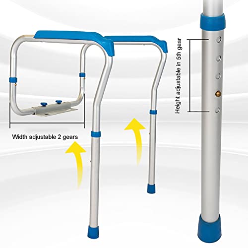 Aluminum Alloy Toilet handrail, Elderly Safety handrail, Toilet Elderly Toilet Stand up Assist handrail,Toilet Safety Frame, Adjustable Freestanding Toilet Handrails Helper