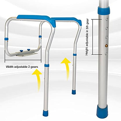 Aluminum Alloy Toilet handrail, Elderly Safety handrail, Toilet Elderly Toilet Stand up Assist handrail,Toilet Safety Frame, Adjustable Freestanding Toilet Handrails Helper