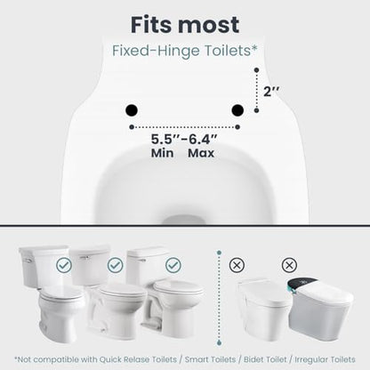PELEGON Toilet Safety Rails (250lb) - Adjustable Toilet Safety Rails, Toilet Bar for Elderly Adults, Toilets Rails for Seniors, Toilet Seat with Handles for Elderly & Disabled Toilet Grab Bar - 1 Pack - size: 1 Pack