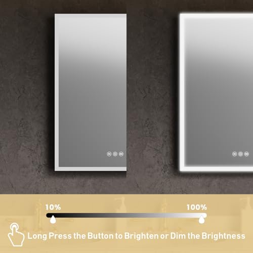Recessed Medicine Cabinet with Mirror 20"x26" Medicine Cabinet Mirror | Lighted Medicine Cabinet, Bathroom Medicine Cabinet with Mirror, Adjustable Shelves, Defogger, Outlets, USB, Dimmable - size: 20"x26"