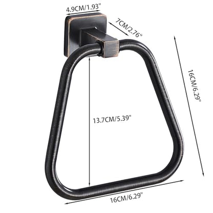 Oil Rubbed Bronze Towel Ring for Bathroom 2 Pack, Kitchen Bath Towel Holder Hangers Wall Mount Heavy Duty Stainless Steel - color: Oil Rubbed Bronze, size: 2 Pack