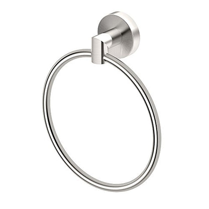 Gatco 4642 Glam Towel Ring, Satin Nickel / Wall Mounted 6.5" Towel Ring for Bathroom - color: Satin Nickel