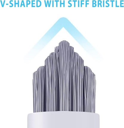 Lumkew Grout Brush Cleaning, Stiff Bristles Grout Cleaner for Tile Floors | V Shape, Shower Bathroom Kitchen Scrubber