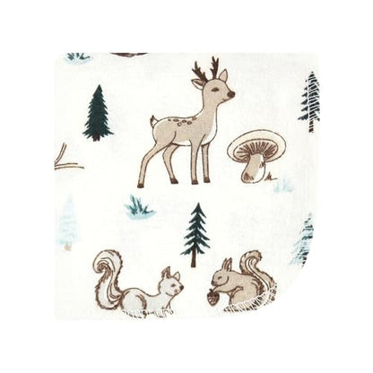 Hudson Baby Unisex Baby Flannel Cotton Poly Washcloths, Boy Woodland Pals 12Pk, One Size - color: Boy Woodland Pals 12pk