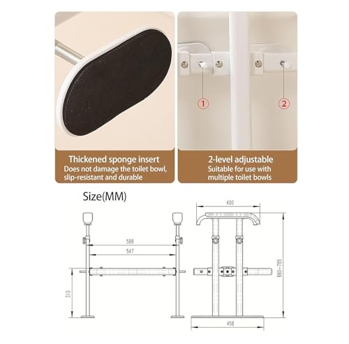 Toilet Safety Rail, Adjustable Toilet Frame with Padded Armrests, Bathroom Grabs Bar for Assistance with Stability and Support,User-Centric Care (Blue) - color: Blue