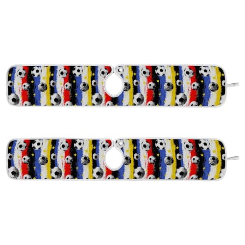 Kitchen Sink Splash Guard Behind Faucet Mat 2 Pcs Absorbent Faucet Mat Quick Dry Kitchen Sink Drying Mats for Drip Drain Draining Sinks Bathroom Microfiber Soft Washable L American Soccer Stripes Colo - color: American Soccer Stripes Colorful, size: 30" x